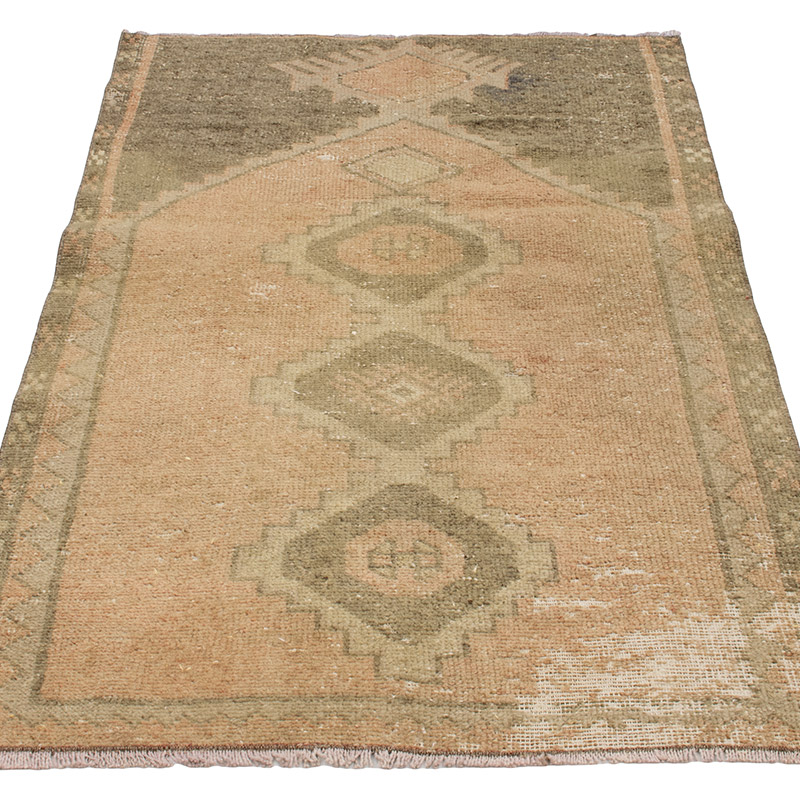 Alfombra Vintage Turca Anudada a Mano - 87 cm x 138 cm - K0089689