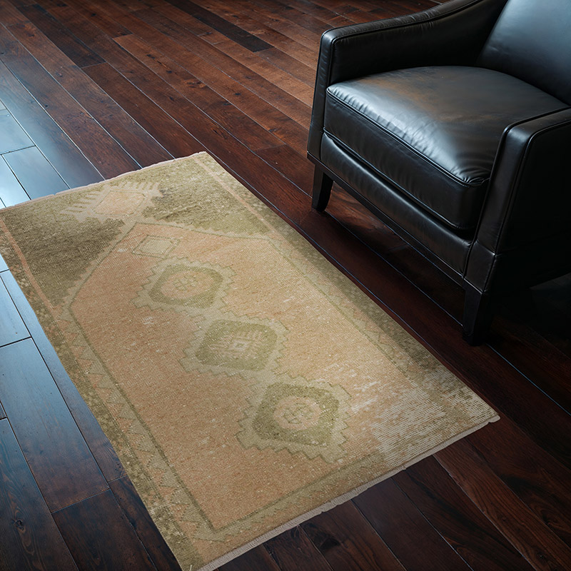 Alfombra Vintage Turca Anudada a Mano - 87 cm x 138 cm - K0089689