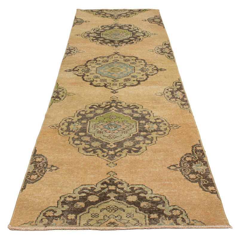Vintage Turkish Hand-Knotted Runner - 2' 8" x 9' 1" (32" x 109") - K0089693