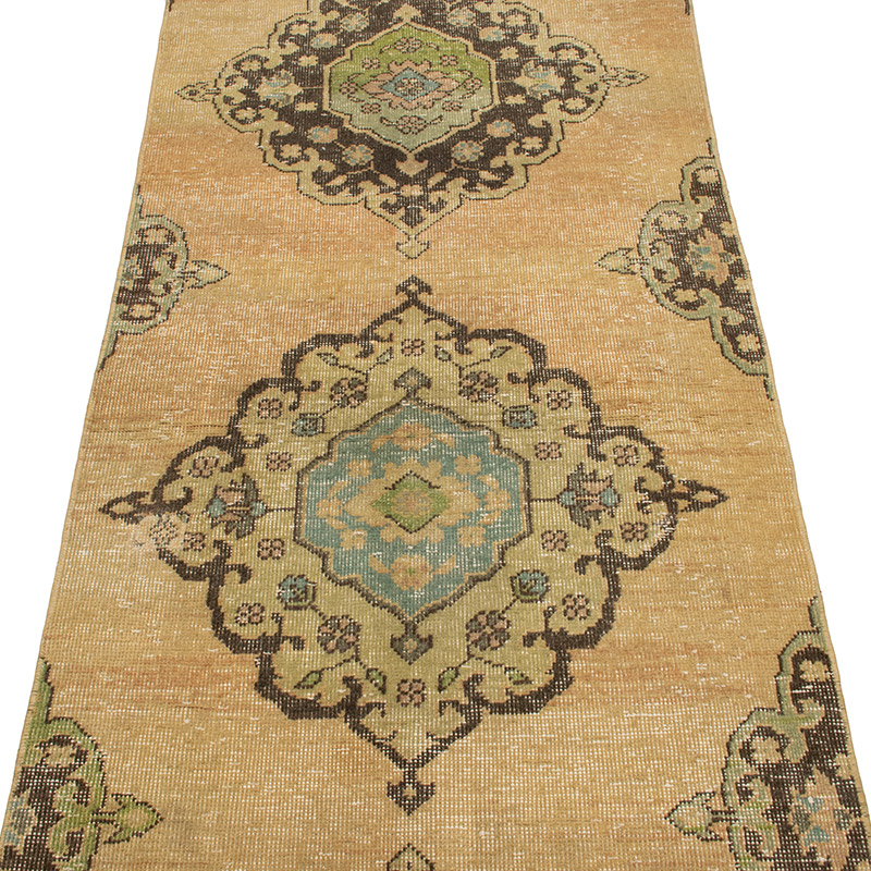Vintage Turkish Hand-Knotted Runner - 2' 8" x 9' 1" (32" x 109") - K0089693
