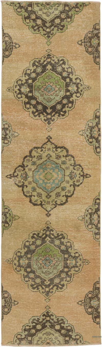 Vintage Turkish Hand-Knotted Runner - 2' 8" x 9' 1" (32" x 109")