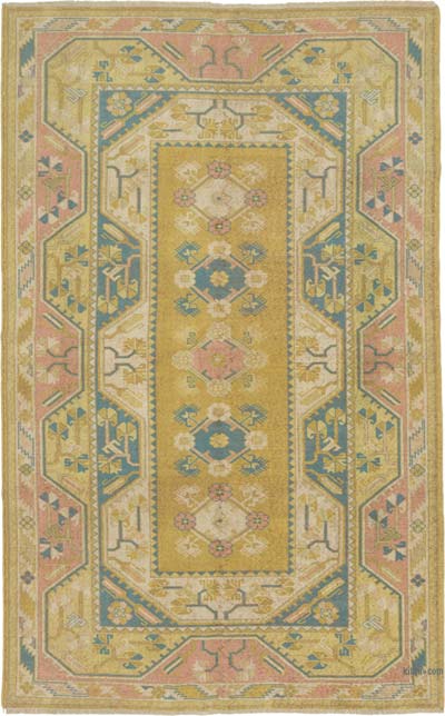 Vintage Turkish Hand-Knotted Rug - 5' 3" x 8' 2" (63" x 98")