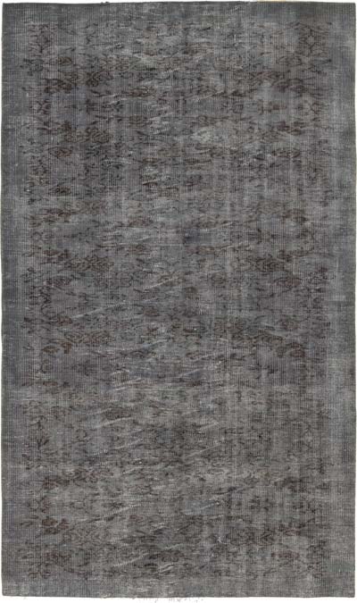 Boyalı El Dokuma Vintage Halı - 145 cm x 242 cm