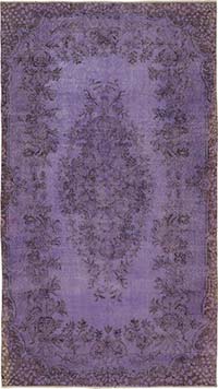 Over-dyed Vintage Hand-Knotted Turkish Rug - 5' 8" x 10' 1" (68" x 121")