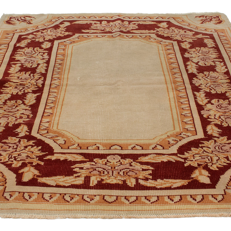 Alfombra Vintage Turca Anudada a Mano - 125 cm x 173 cm - K0089704