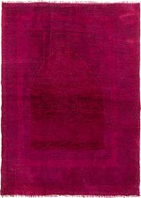 Alfombra Turca Vintage Sobre-teñida - 113 cm x 158 cm