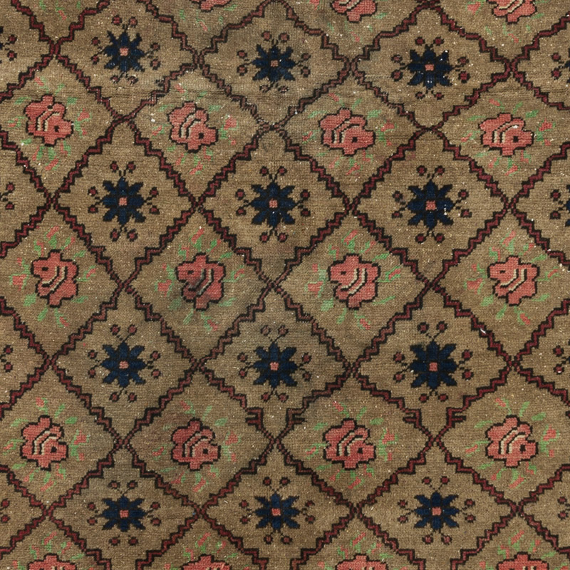 Alfombra Vintage Turca Anudada a Mano - 136 cm x 228 cm - K0089708