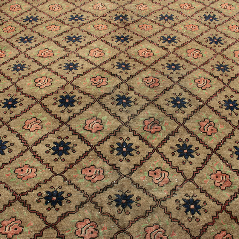 Alfombra Vintage Turca Anudada a Mano - 136 cm x 228 cm - K0089708