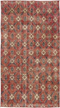 Alfombra Vintage Turca Anudada a Mano - 114 cm x 205 cm