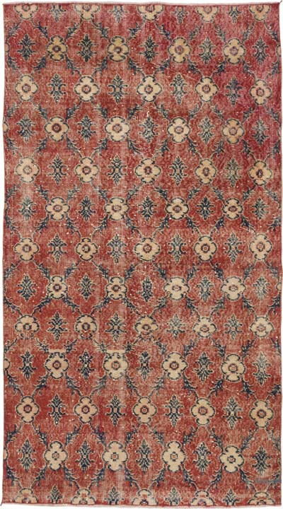 El Dokuma Vintage Halı - 114 cm x 205 cm