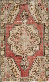 Vintage Turkish Hand-Knotted Rug - 4' x 8' 4