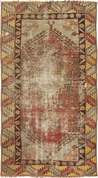 Alfombra Vintage Turca Anudada a Mano - 90 cm x 160 cm