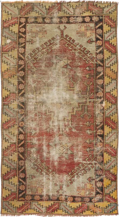 El Dokuma Vintage Halı - 90 cm x 160 cm