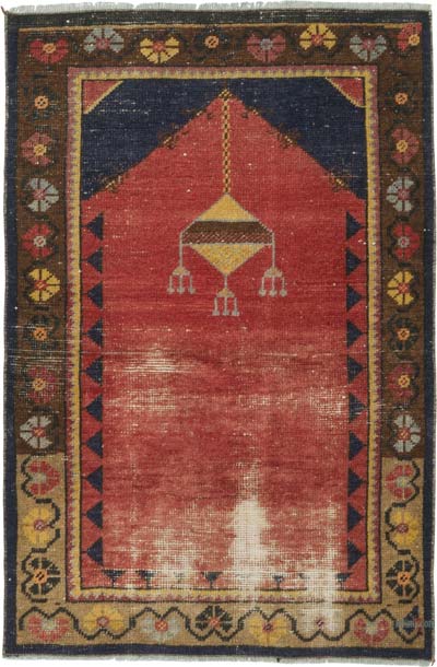 Vintage Turkish Hand-Knotted Rug - 2' 7" x 3' 9" (31" x 45")