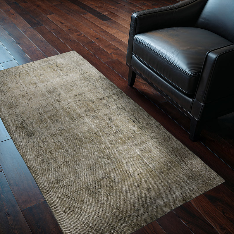 Over-dyed Vintage Hand-Knotted Turkish Rug - 3' 5" x 5' 7" (41" x 67") - K0089716