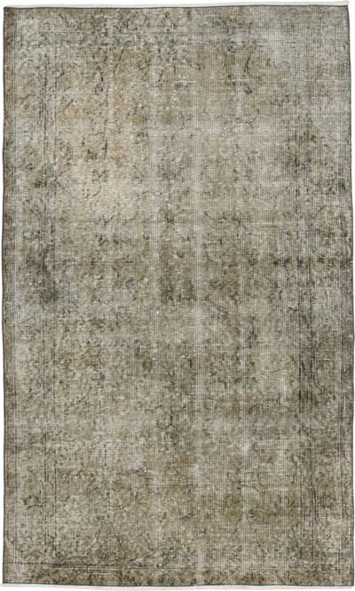 Boyalı El Dokuma Vintage Halı - 103 cm x 170 cm