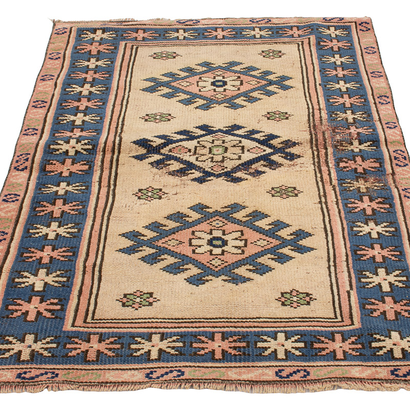 Vintage Turkish Hand-Knotted Rug - 2' 9" x 4' 2" (33" x 50") - K0089717