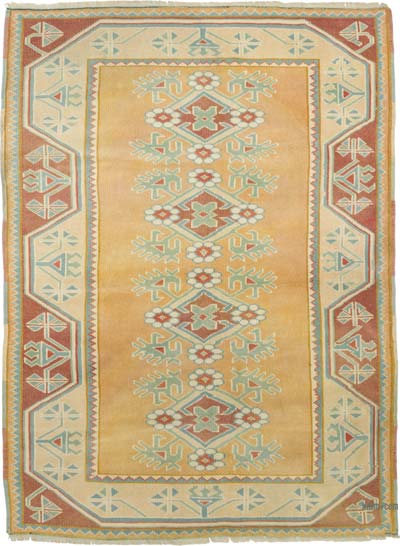 El Dokuma Vintage Halı - 116 cm x 156 cm