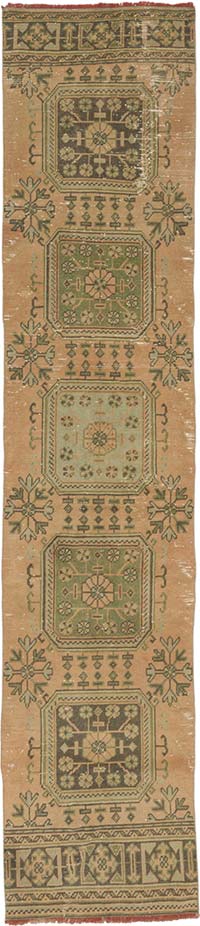 Vintage Turkish Hand-Knotted Runner - 2' 5" x 11' 4" (29" x 136")