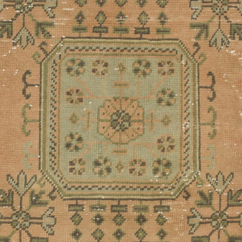 Pasillo Vintage Turco Anudado a Mano - 73 cm x 346 cm - K0089721