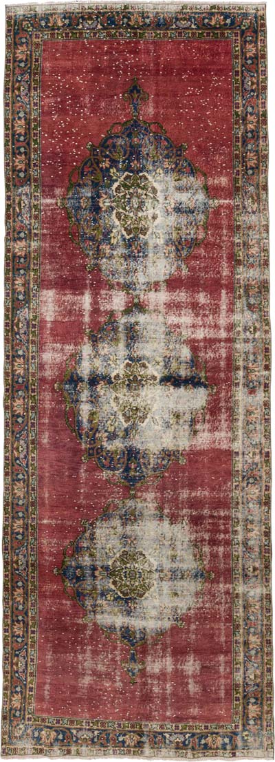 El Dokuma Vintage Halı - 150 cm x 383 cm