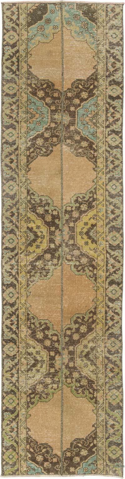 Vintage Turkish Hand-Knotted Runner - 2' 4" x 8' 10" (28" x 106")