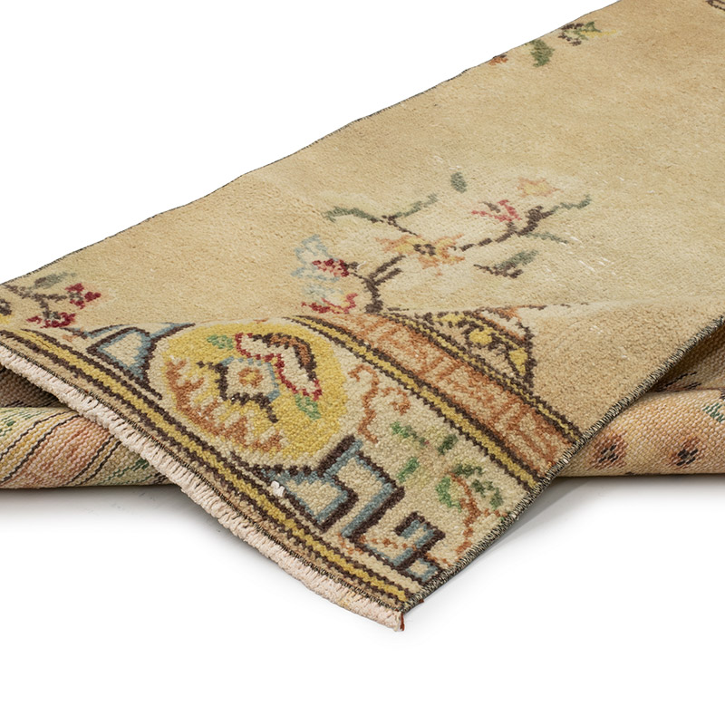 Pasillo Vintage Turco Anudado a Mano - 87 cm x 282 cm - K0089727