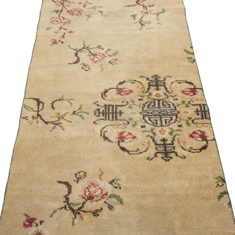 Pasillo Vintage Turco Anudado a Mano - 87 cm x 282 cm - K0089727