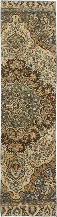 Vintage Turkish Hand-Knotted Runner - 2' 5" x 9' 2" (29" x 110")