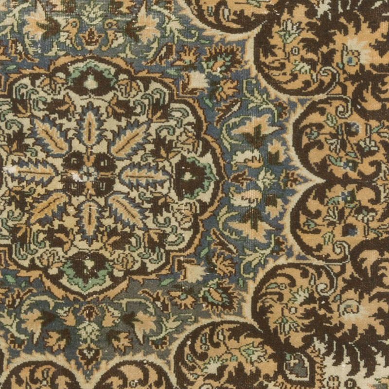 Pasillo Vintage Turco Anudado a Mano - 73 cm x 280 cm - K0089731