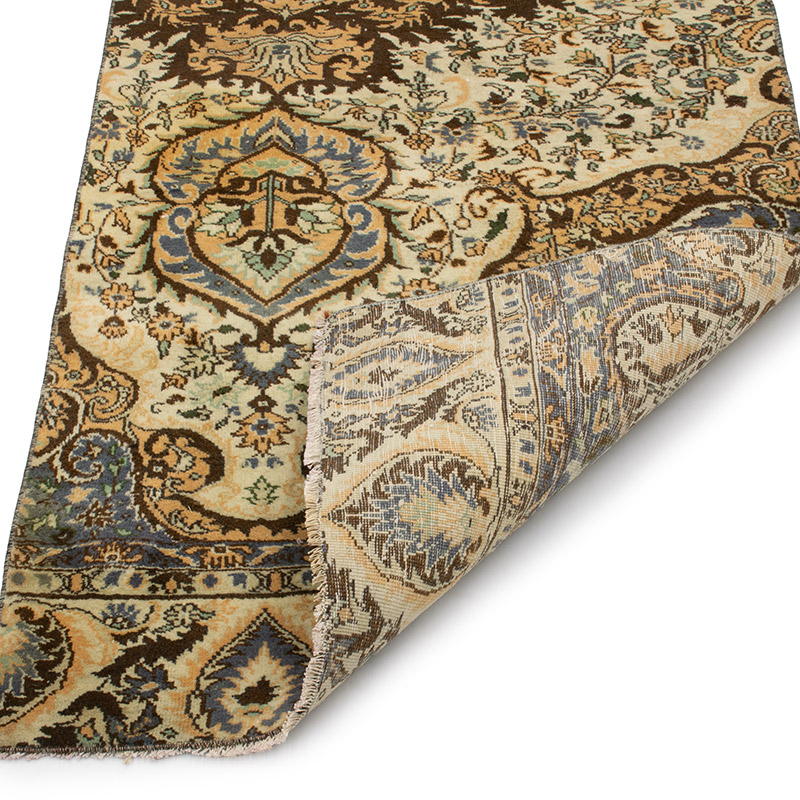 Pasillo Vintage Turco Anudado a Mano - 73 cm x 280 cm - K0089731