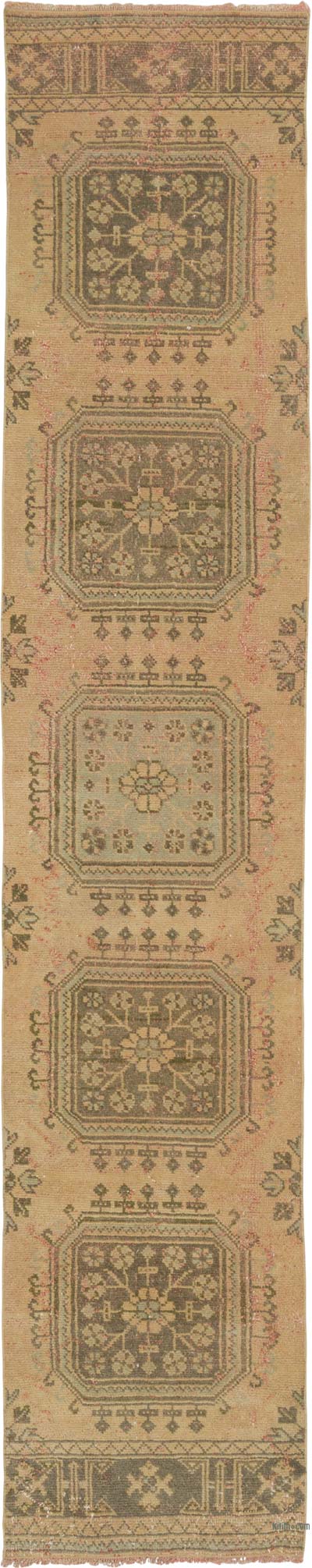 Vintage Turkish Hand-Knotted Runner - 2' 5" x 12'  (29" x 144")