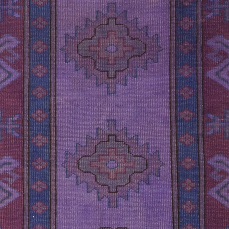 Boyalı El Dokuma Vintage Halı Yolluk - 74 cm x 327 cm - K0089734