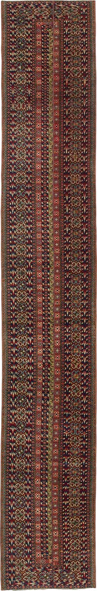 Vintage Turkish Hand-Knotted Runner - 2' 1" x 13' 1" (25" x 157")