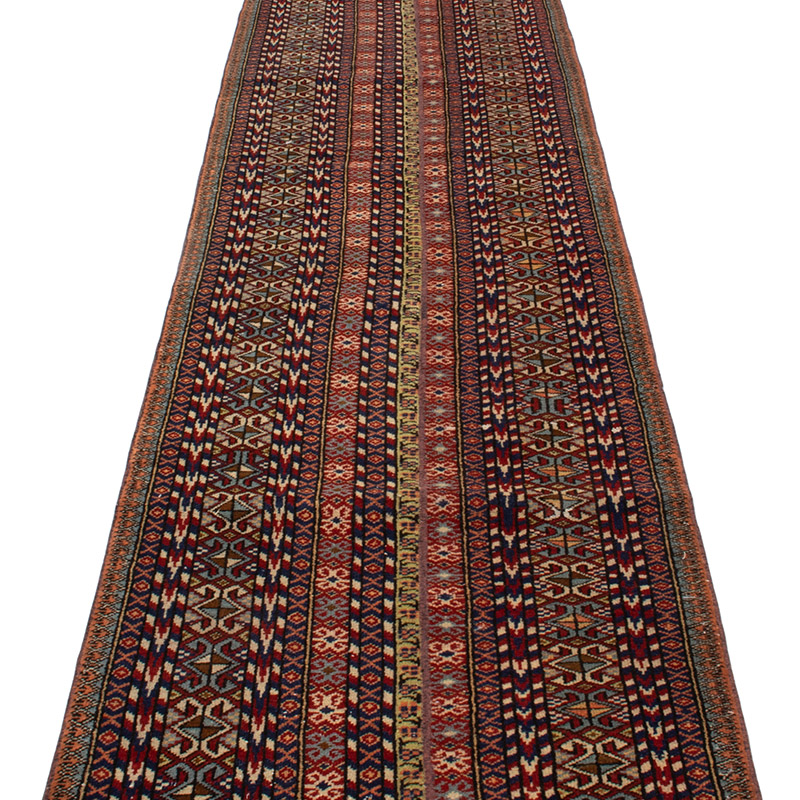 Vintage Turkish Hand-Knotted Runner - 2' 1" x 13' 1" (25" x 157") - K0089741