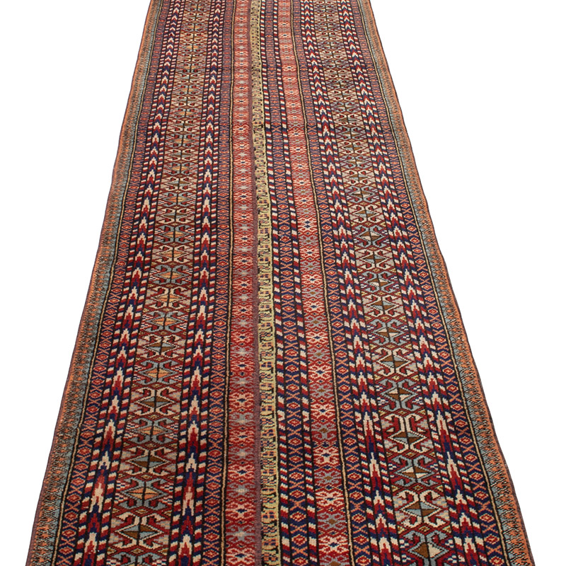 Vintage Turkish Hand-Knotted Runner - 2' 1" x 13' 1" (25" x 157") - K0089741