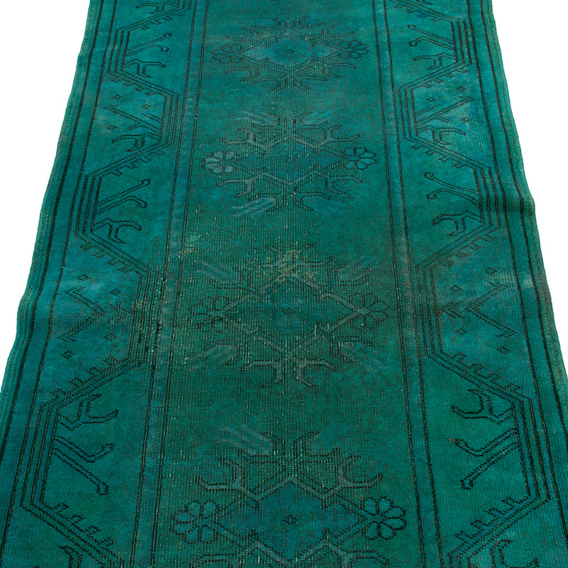 Boyali El Dokuma Vintage Hali Yolluk - 86 cm x 270 cm - K0089751