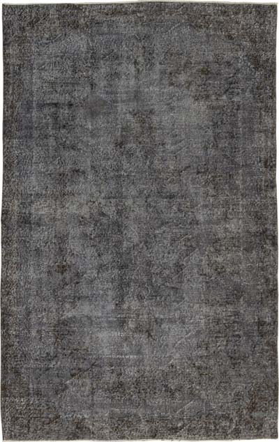 Boyalı El Dokuma Vintage Halı - 186 cm x 293 cm