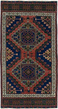 Vintage Turkish Hand-Knotted Rug - 4' 1" x 7' 6" (49" x 90")