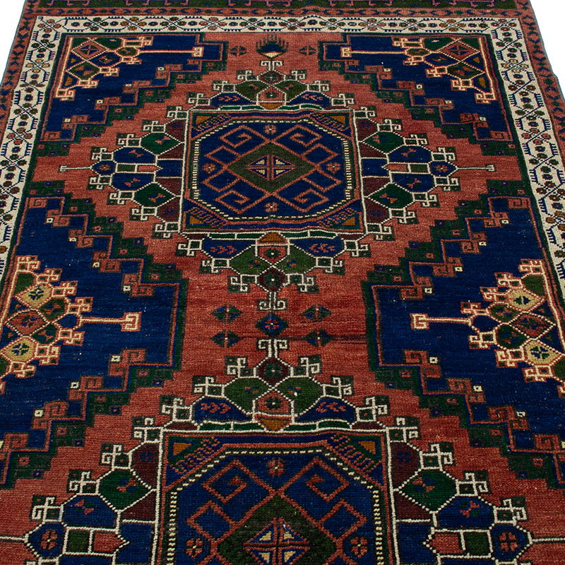 Vintage Turkish Hand-Knotted Rug - 4' 1" x 7' 6" (49" x 90") - K0089754