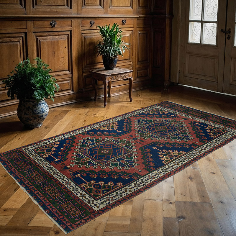 Vintage Turkish Hand-Knotted Rug - 4' 1" x 7' 6" (49" x 90") - K0089754
