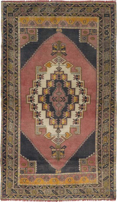 Vintage Turkish Hand-Knotted Rug - 4' 8" x 8'  (56" x 96")