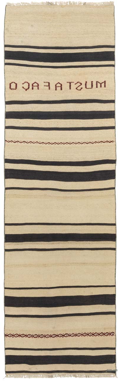 Vintage Striped Turkish Runner - 2' 4" x 7' 5" (28" x 89")