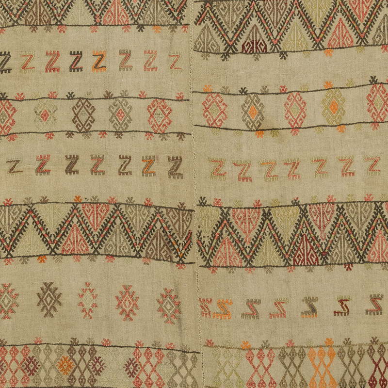 Vintage Turkish Kilim Rug - 4' 9" x 8' 8" (57" x 104") - K0089775