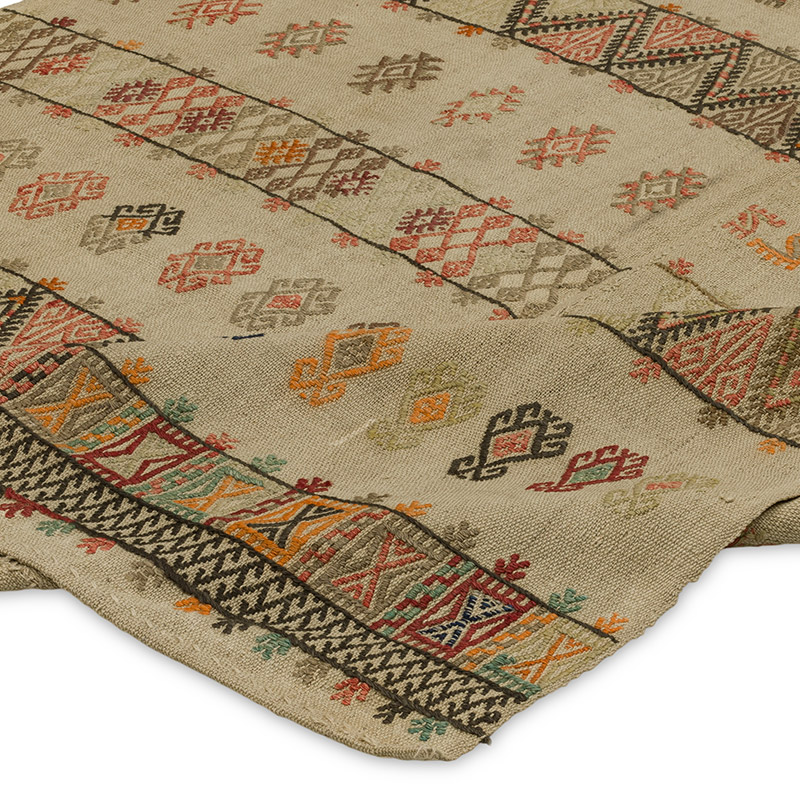 Vintage Turkish Kilim Rug - 4' 9" x 8' 8" (57" x 104") - K0089775