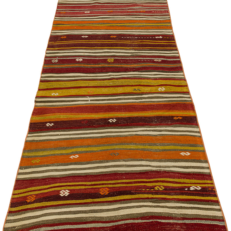 Çizgili Vintage Kilim Yolluk - 79 cm x 520 cm - K0089783