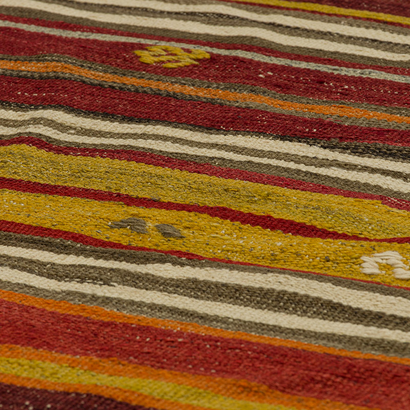 Çizgili Vintage Kilim Yolluk - 79 cm x 520 cm - K0089783