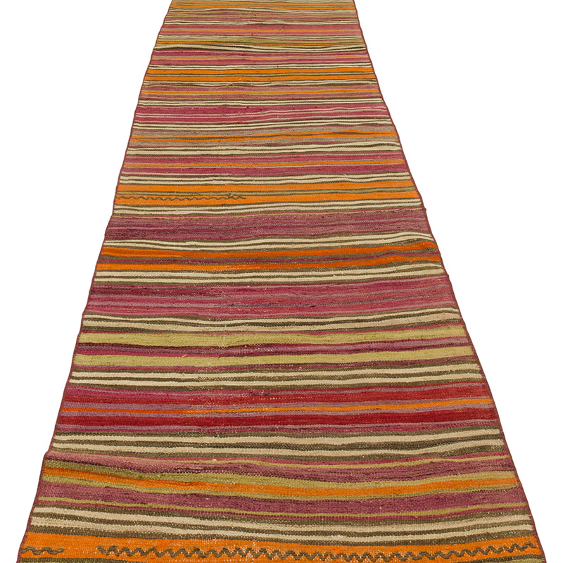 Çizgili Vintage Kilim Yolluk - 75 cm x 640 cm - K0089784