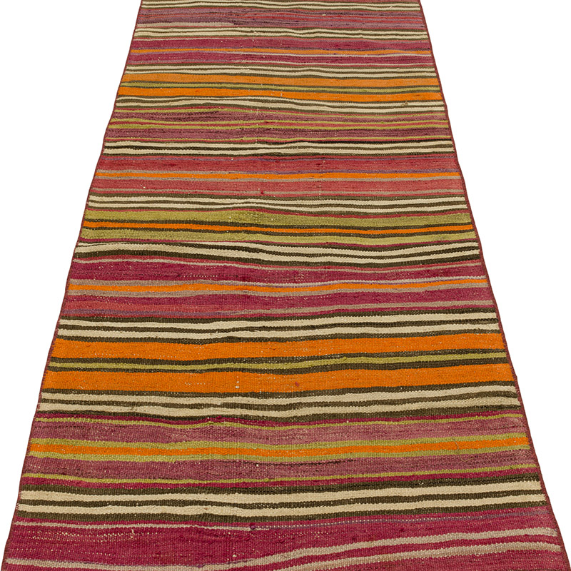 Çizgili Vintage Kilim Yolluk - 75 cm x 640 cm - K0089784