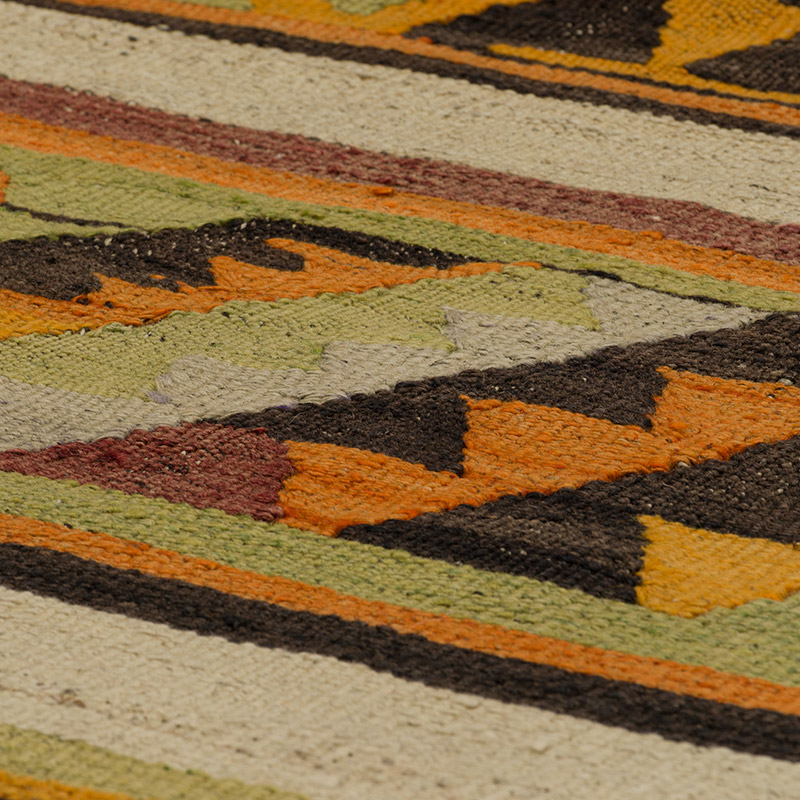 Vintage Turkish Kilim Runner - 2' 4" x 17' 5" (28" x 209") - K0089787